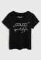 Camiseta Colcci Kids Infantil Lettering Preta - Marca Colcci Kids