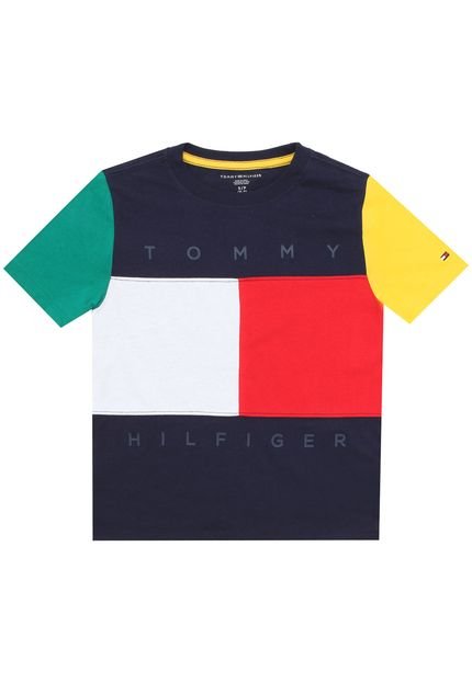 Camiseta Tommy Hilfiger Kids Menino Lisa Azul-Marinho - Marca Tommy Hilfiger Kids