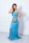 Vestido Longo Tomara que Caia Madrinhas com Fenda Majestic Azul Serenity - Marca Cia do Vestido