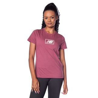 Camiseta Feminina New Balance Essentials Logo Vinho