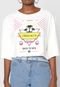 Camiseta Cropped Tricats Oversize 90's Off-White - Marca Tricats