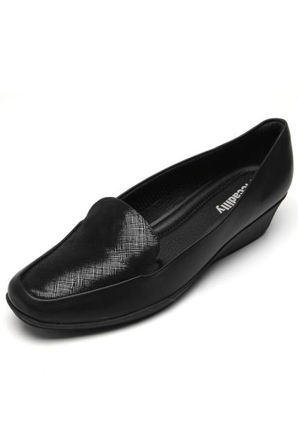 Mocassim Piccadilly Textura Preto - Marca Piccadilly