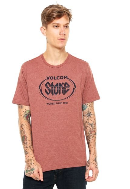 Camiseta Volcom Stick It Marrom - Marca Volcom