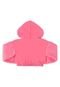 Casaco Cropped em Moletom Juvenil Gloss Rosa Pink - Marca Gloss