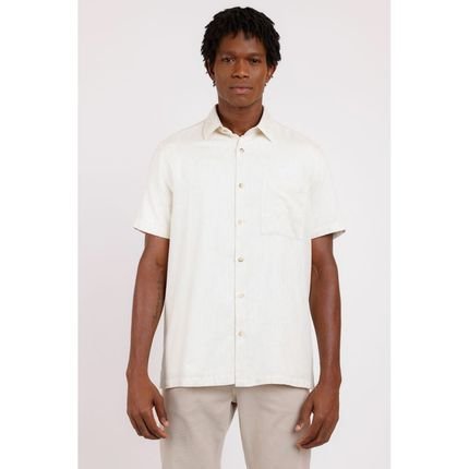 Camisa Aramis Manga Curta Move Regular Ampla Com Bolso Natural - G - Marca Aramis