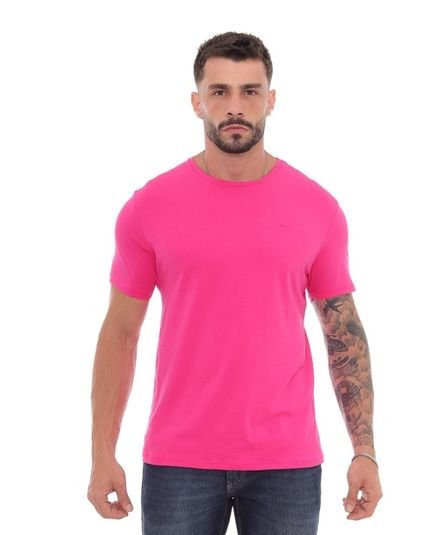 Camiseta de Algodão Egípcio Masculina Básica 90102 Pink Consciência - Marca Consciência