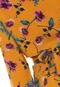 Blusa Cropped FiveBlu Floral Amarela - Marca FiveBlu