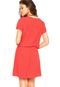 Vestido Marialícia Curto Transpasse Vermelho - Marca Marialícia