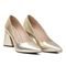 Sapato Feminino Scarpin Salto Triangulo Napa Ouro Light - Marca Sete Sales