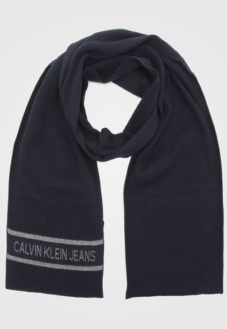 Cachecol Calvin Klein Jeans Logo Azul-Marinho