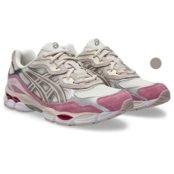 Tênis ASICS GEL-NYC - Masculino - Prata com Creme e Rosa - Marca Asics