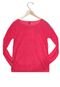 Blusa Manga Longa Elian Estampa Vermelho - Marca Elian