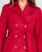 Trench Coat Transpassado Vermelho - Marca POLLEN