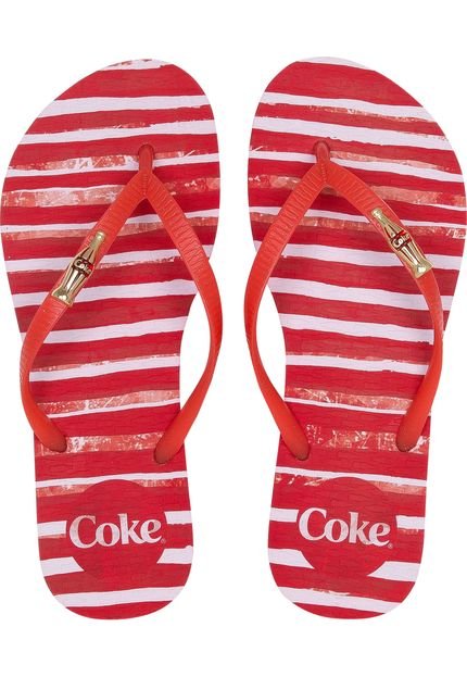 Chinelo Coca Cola Shoes Estampado Vermelho - Marca Coca Cola