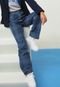 Calça Jeans Trendyol Collection Wide Leg Xadrez Azul - Marca Trendyol Collection