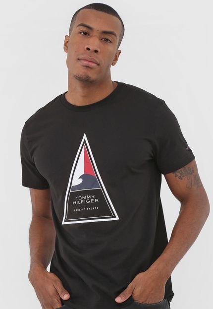 Camiseta Tommy Hilfiger Geométrica Preta - Marca Tommy Hilfiger
