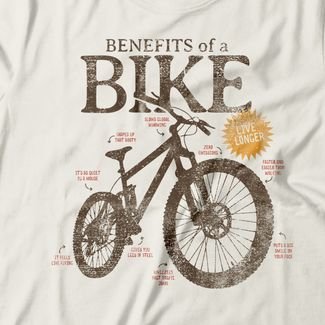 Camiseta Feminina Benefits Of A Bike - Off White