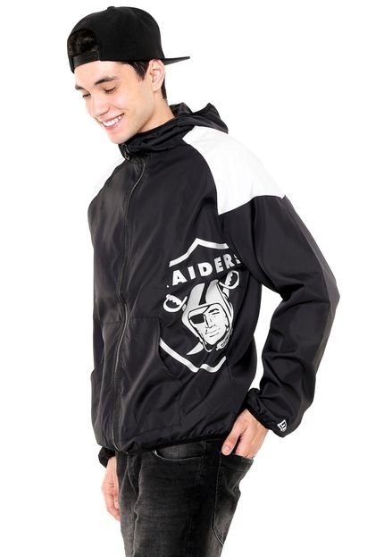 Jaqueta New Era Windbreaker Oakland Raiders Preta - Marca New Era