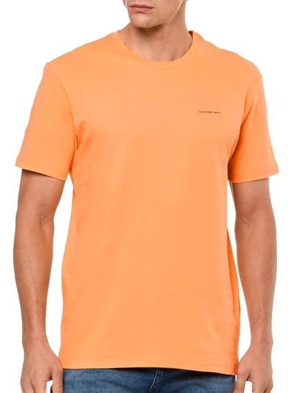 Camiseta Calvin Klein Jeans Masculina Black New Logo Laranja - Marca Calvin Klein