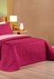 Cobre Leito Casal Padrão Mult Colors Dupla Face Micropercal 200 Fios 3 Peças - Pink/Rosa - Marca Casa Modelo Enxovais