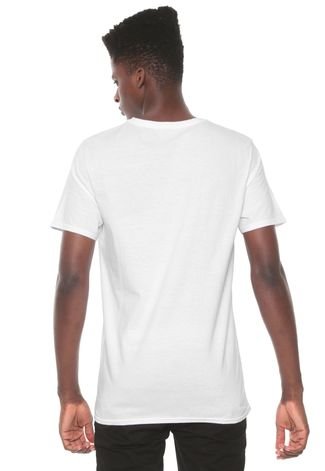 Camiseta FiveBlu Manga Curta Estampada Branca