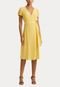 Vestido Lauren Ralph Lauren Midi Liso Amarelo - Marca Lauren Ralph Lauren