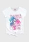 Camiseta Brandili Infantil Tropical Branco/Rosa - Marca Brandili