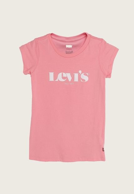 Camiseta Infantil Levis Logo Rosa - Marca Levis