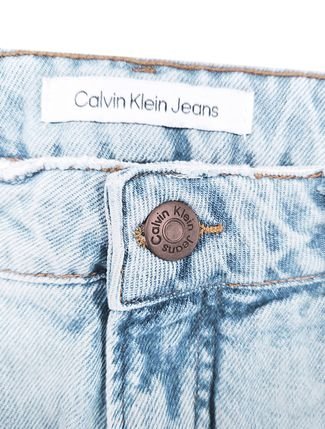 Calça Calvin Klein Jeans Masculina Destroyed Dark Red Tag Azul Clara