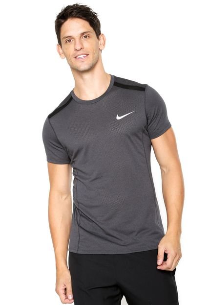 Camiseta Nike Cool Miler Top Ss Cinza - Marca Nike
