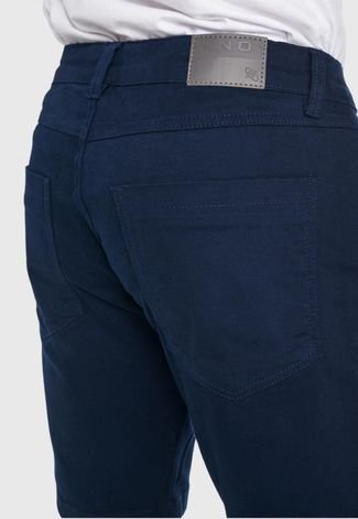Bermuda Jeans HNO Jeans Reta Bolso Faca Comfort Collors Azul
