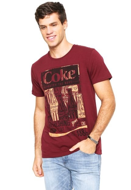 Camiseta Coca-Cola Jeans Estampada Vinho - Marca Coca-Cola Jeans