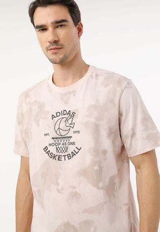 Camiseta adidas Originals Worldwide Hoops City Basketball Tie Dye Rosa