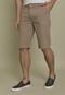 Bermuda Slim Sarja Lemier Collection com Bolso Faca Color Caqui Masculino - Marca Lemier Jeans