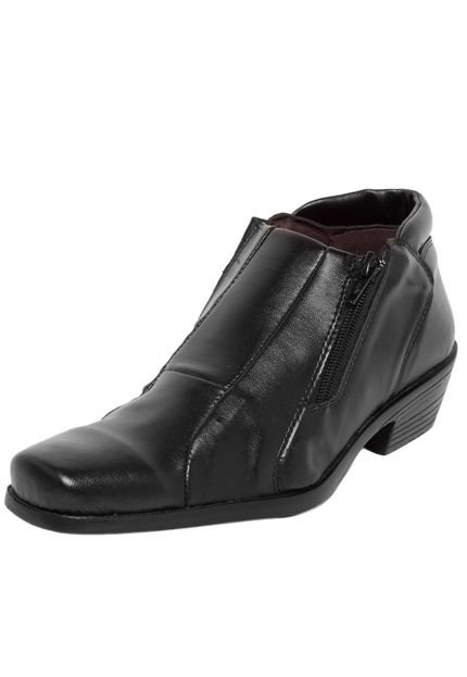 Bota Couro Clauss Recortes Preto - Marca Clauss