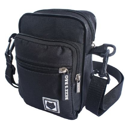Shoulder Bag Bezz Mini Bolsa Tira Colo Necessaire Pochete Unisexx Preta - Marca BEZZTER