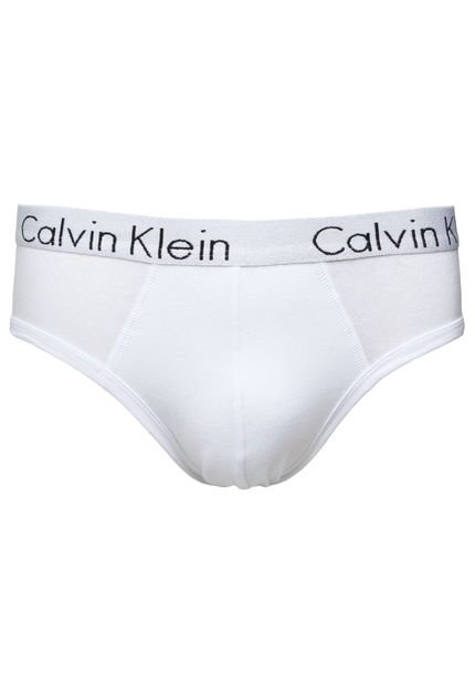 Cueca Calvin Klein Slip Logo Branca - Marca Calvin Klein Underwear