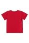 Camiseta Básica Infantil para Meninos Manga Curta em Meia Malha Quimby Vermelho - Marca Quimby