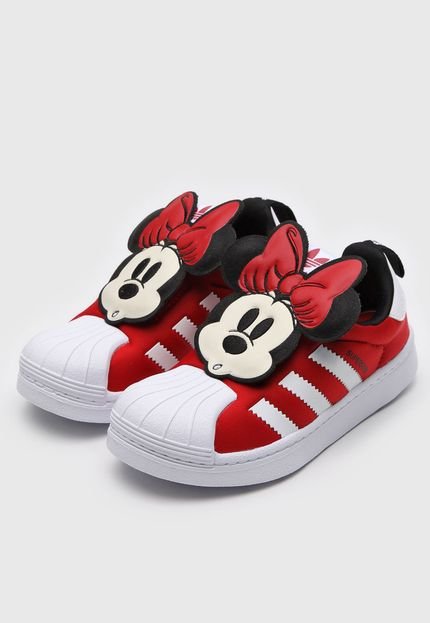 Tênis adidas Originals Disney Minnie Superstar 360 C Vermelho/Branco - Marca adidas Originals