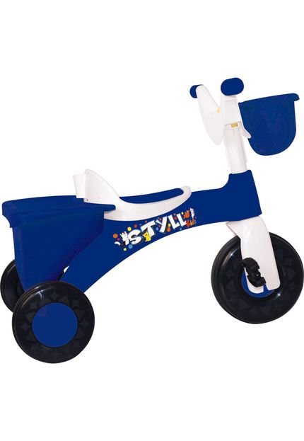 Triciclo Basculante Branco e Azul Styll - Marca Styll Baby