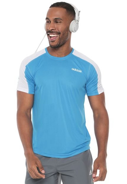 Camiseta adidas Performance D2m Tee Azul - Marca adidas Performance