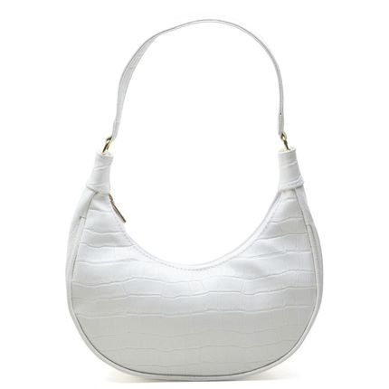 Bolsa Feminina Tiracolo Anna Andrade Bolsa Pequena Meia Lua Casual Moda Blogueira Branco - Marca Anna Andrade