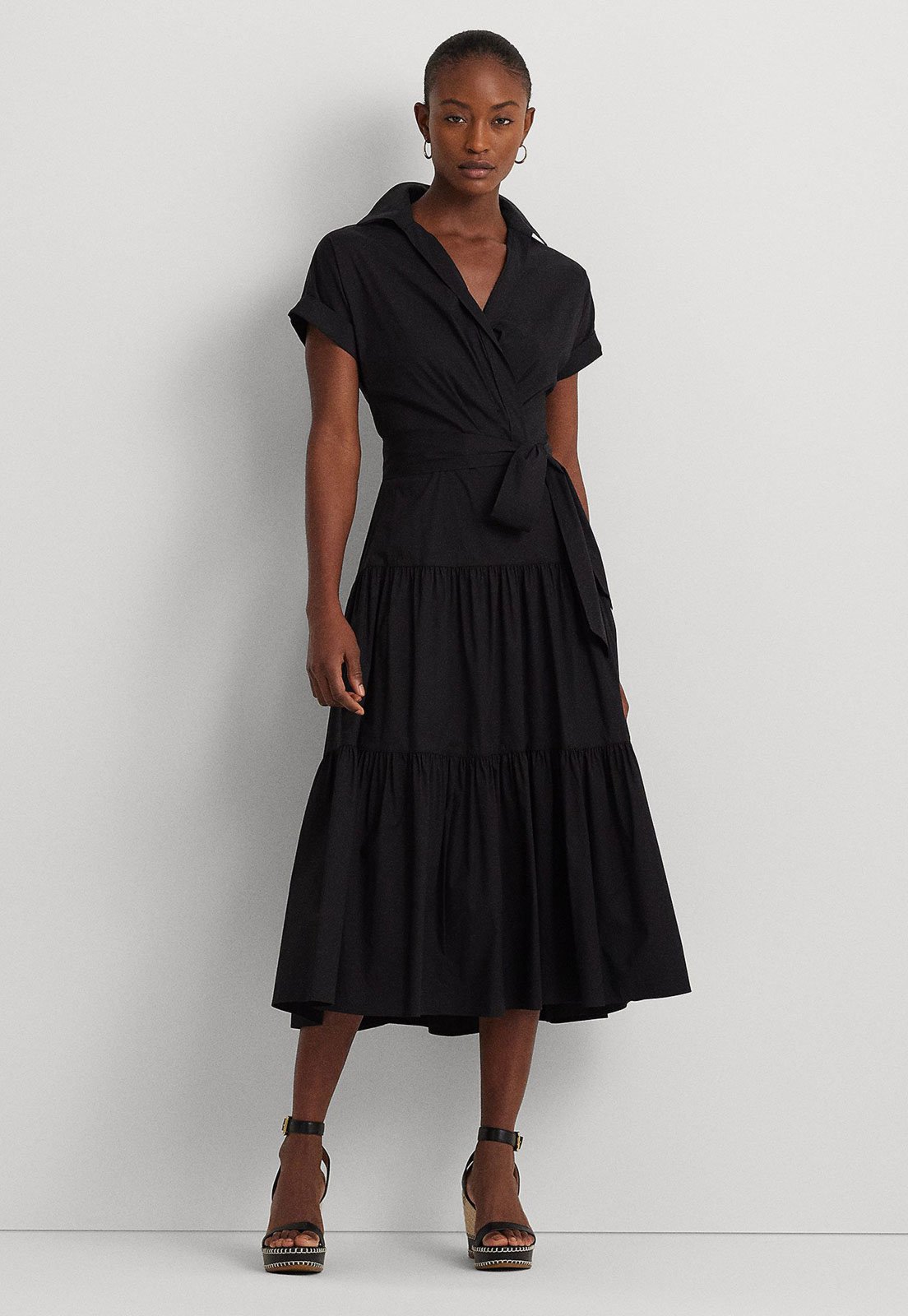 Vestido Lauren Ralph Lauren Midi Marias Preto - Marca Lauren Ralph Lauren