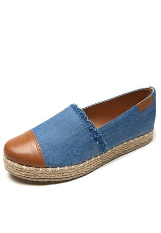 Slip On Alpargata VIA UNO Bico Redondo Azul Compre Agora