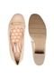 Scarpin Couro Comfortflex Detalhe Metalizado Nude - Marca Comfortflex