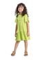 Vestido Infantil com Manga Evasê Quimby Verde - Marca Quimby