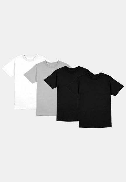 Kit 4 Camisetas Masculina Poliéster Com Toque de Algodão Camisa Blusa Treino Academia Tshrt Esporte Colorido - Marca SSB Brand
