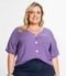 Camisa Feminina Plus Size Estampada Secret Glam Roxo - Marca Secret Glam