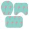 Kit 3 Tapetes Decorativos para Banheiro Wevans Flamingo Turquesa - Marca Wevans
