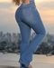 Calça Jeans Flare Feminina Cintura Alta Abertura Na Barra 23477 Média Consciência - Marca Consciência
